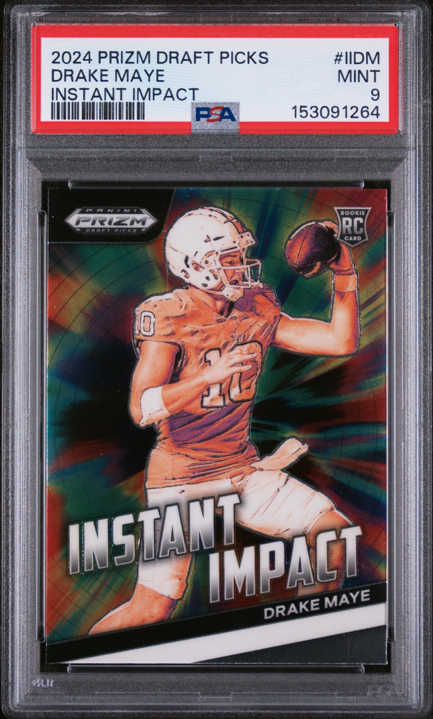 2024 Panini Prizm Draft Picks #II-DM Drake Maye Instant Impact PSA 9