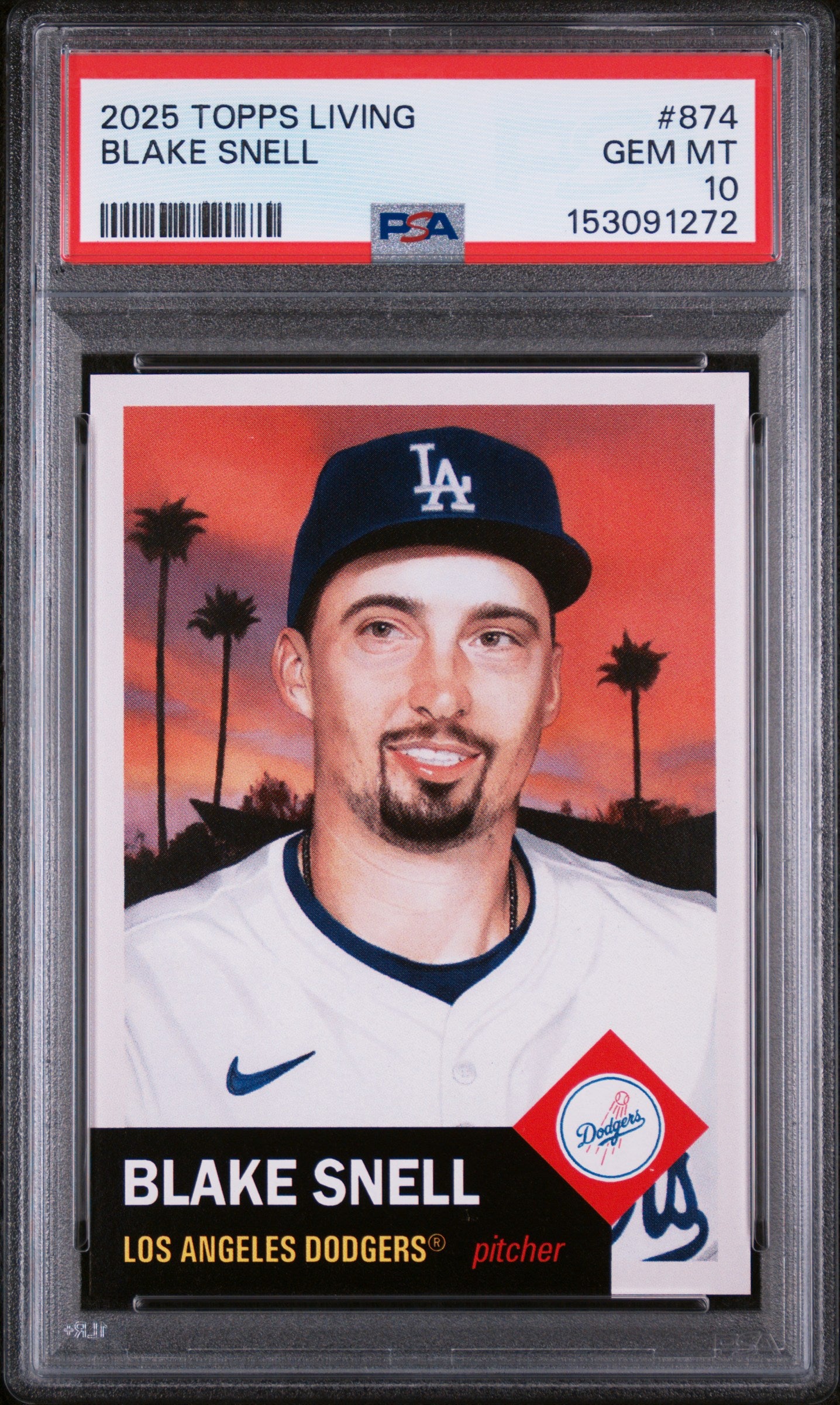 2025 Topps Living #874 Blake Snell PSA 10