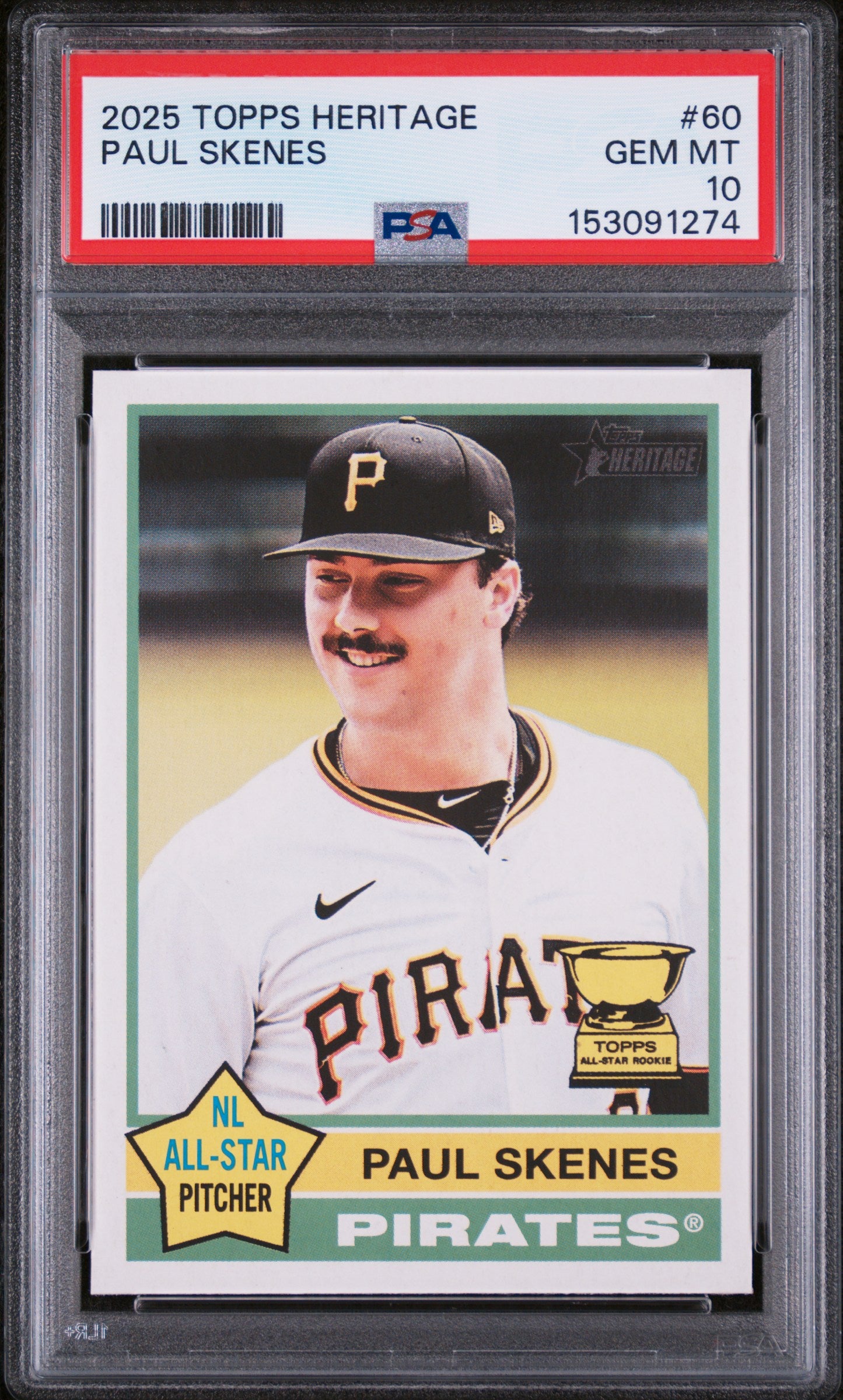 2025 Topps Heritage #60 Paul Skenes PSA 10