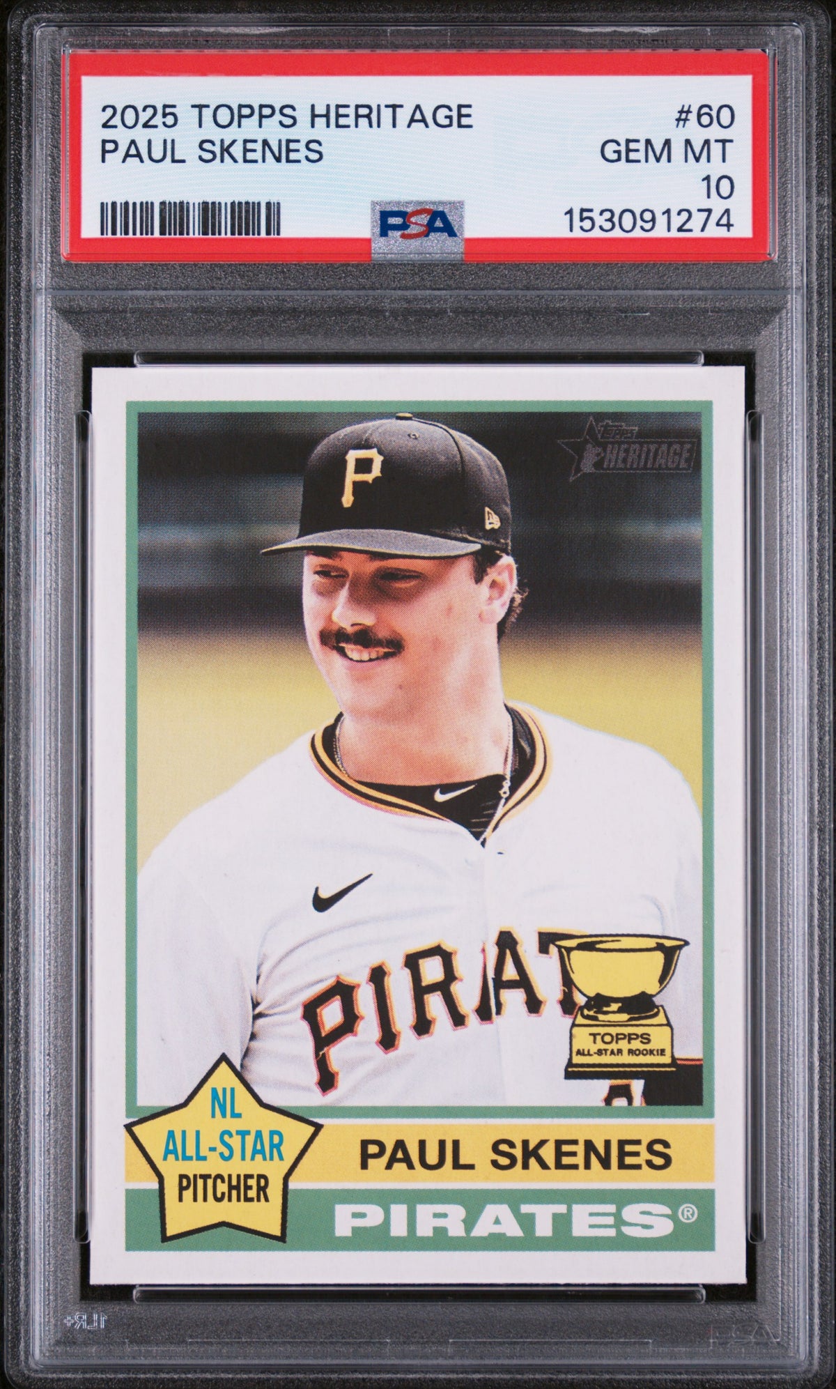 2025 Topps Heritage #60 Paul Skenes PSA 10
