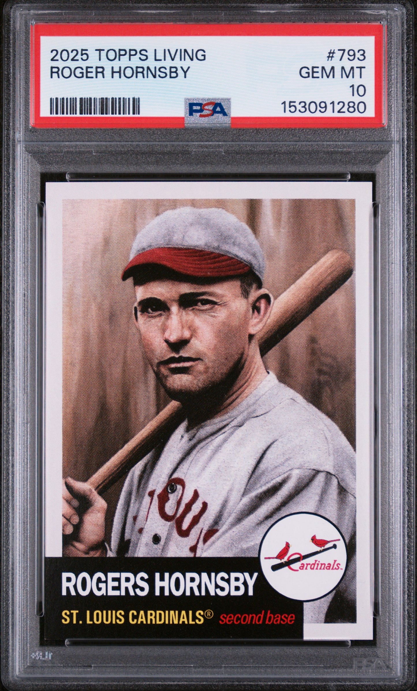2025 Topps Living #793 Rogers Hornsby PSA 10