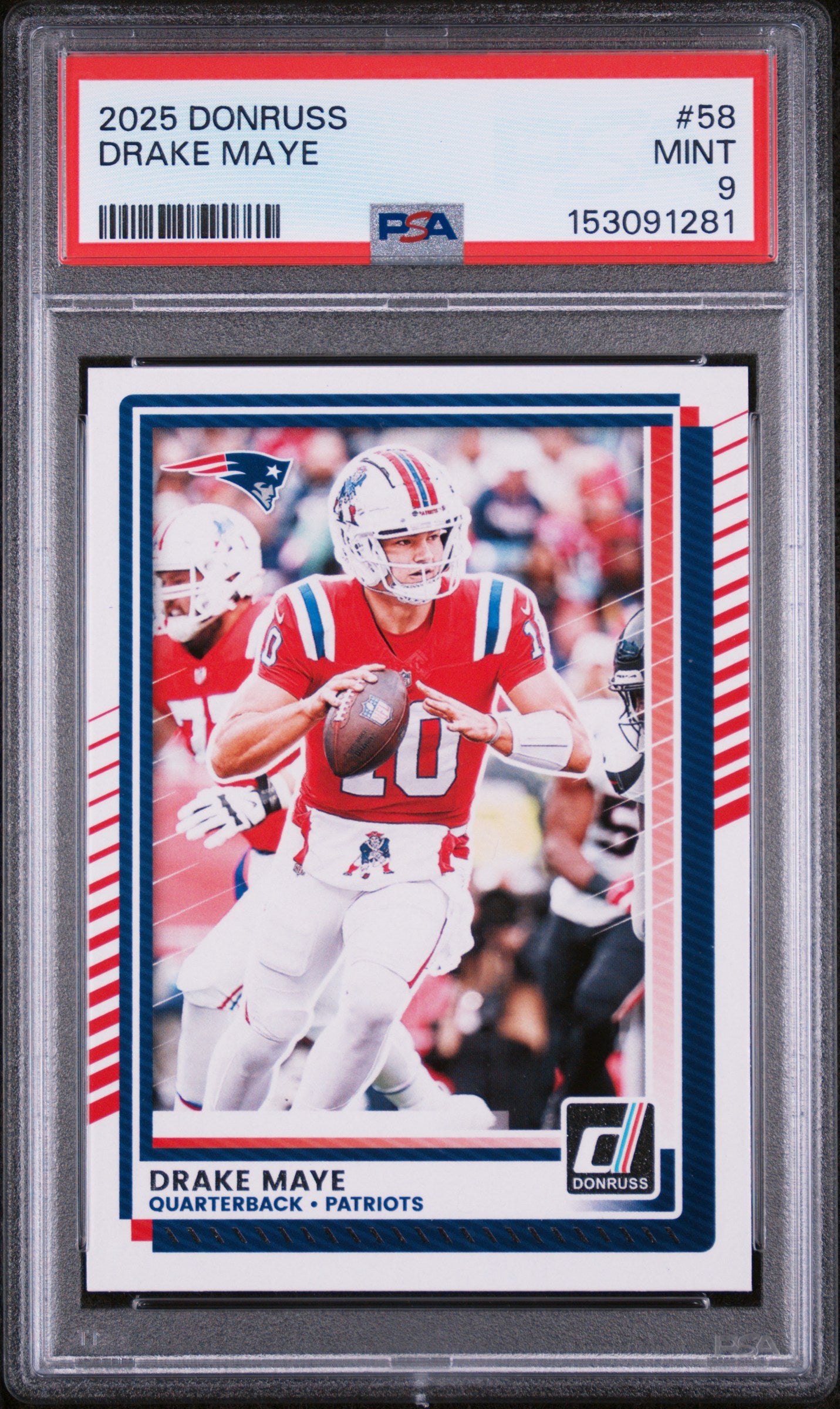 2025 Donruss #58 Drake Maye PSA 9