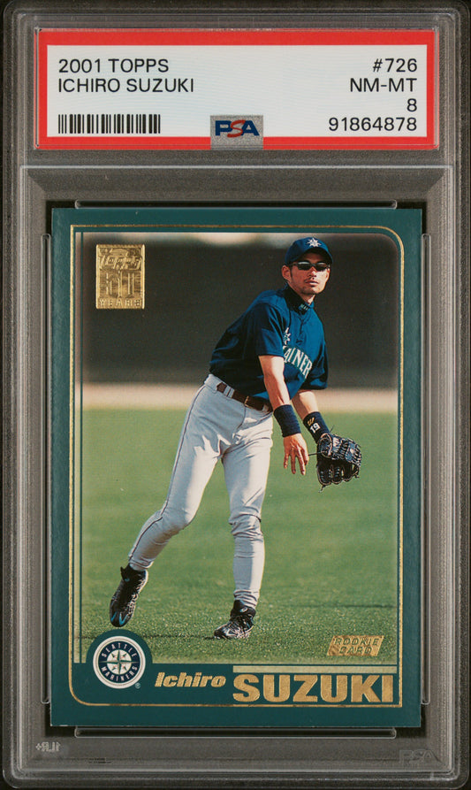 2001 Topps #726 Ichiro Suzuki PSA 8