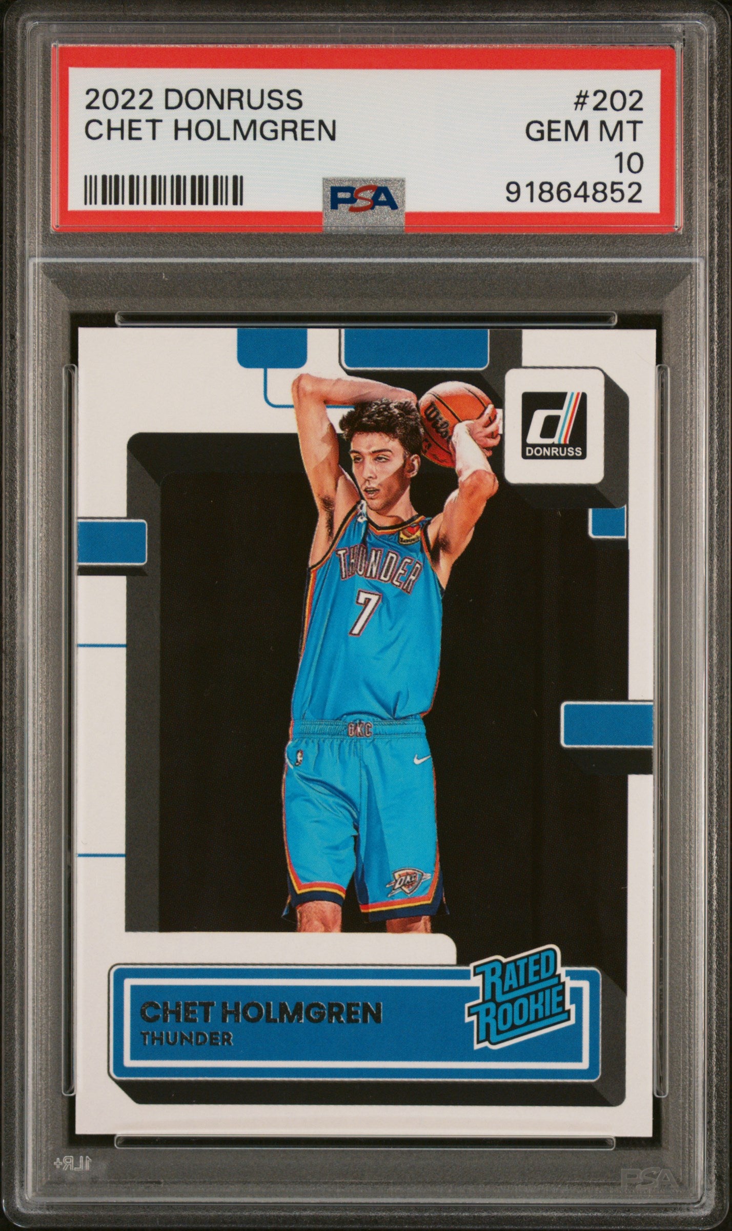 2022-23 Donruss #202 Chet Holmgren PSA 10