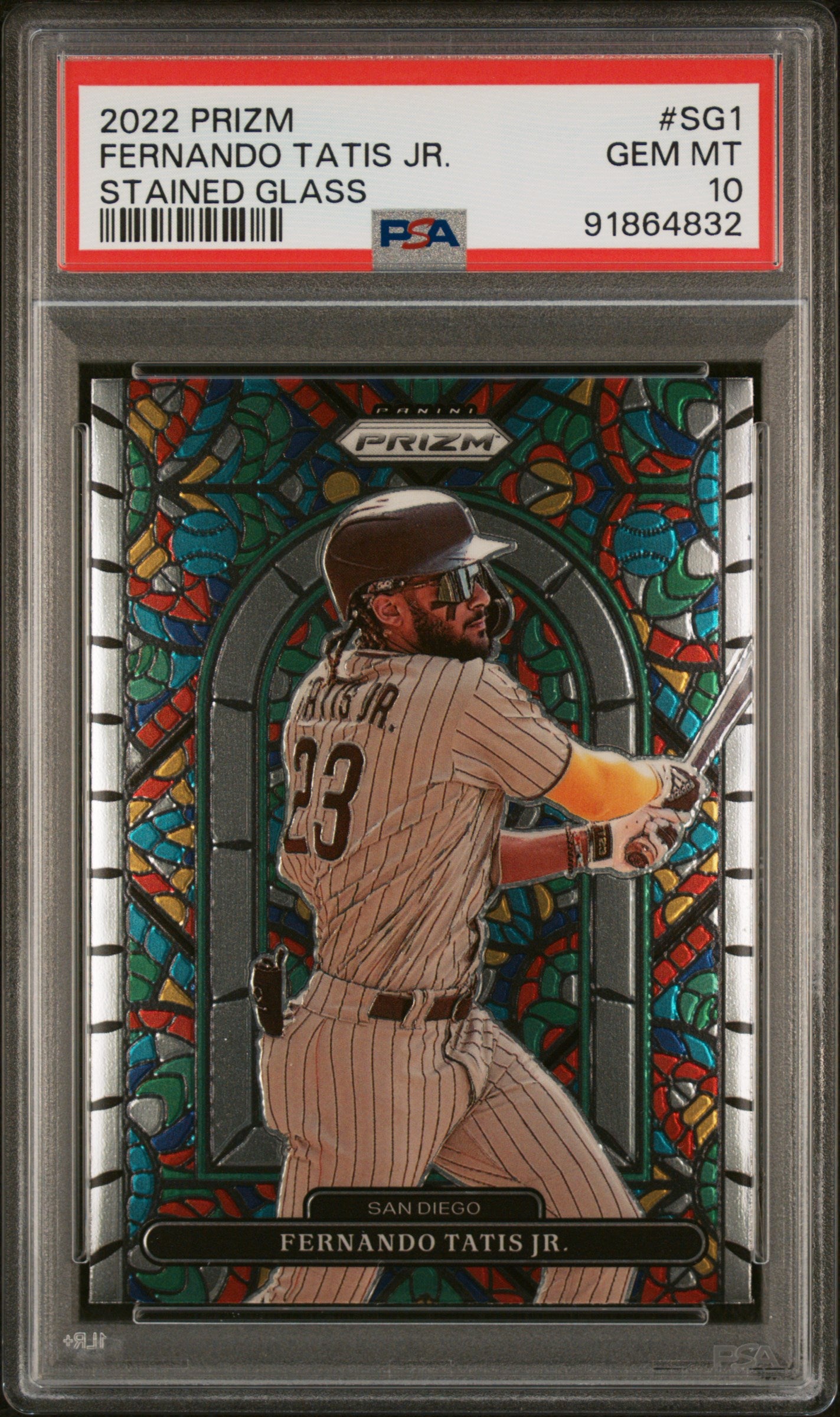 2022 Panini Prizm #SG-1 Fernando Tatis Jr. Stained Glass PSA 10