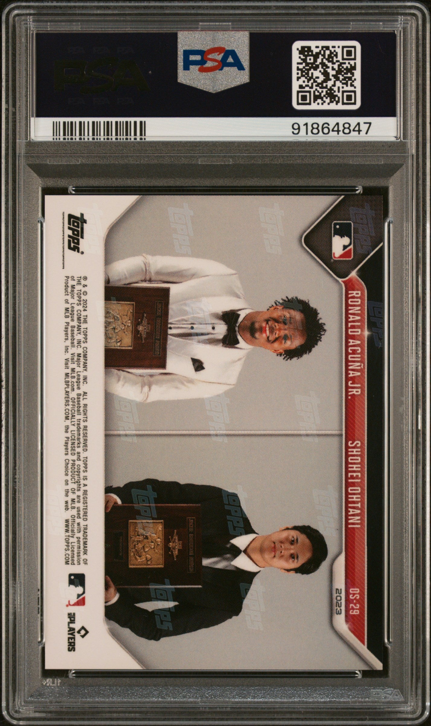 2023-24 Topps Now Off-Season #OS-29 Ronald Acuna Jr. / Shohei Ohtani PSA 10