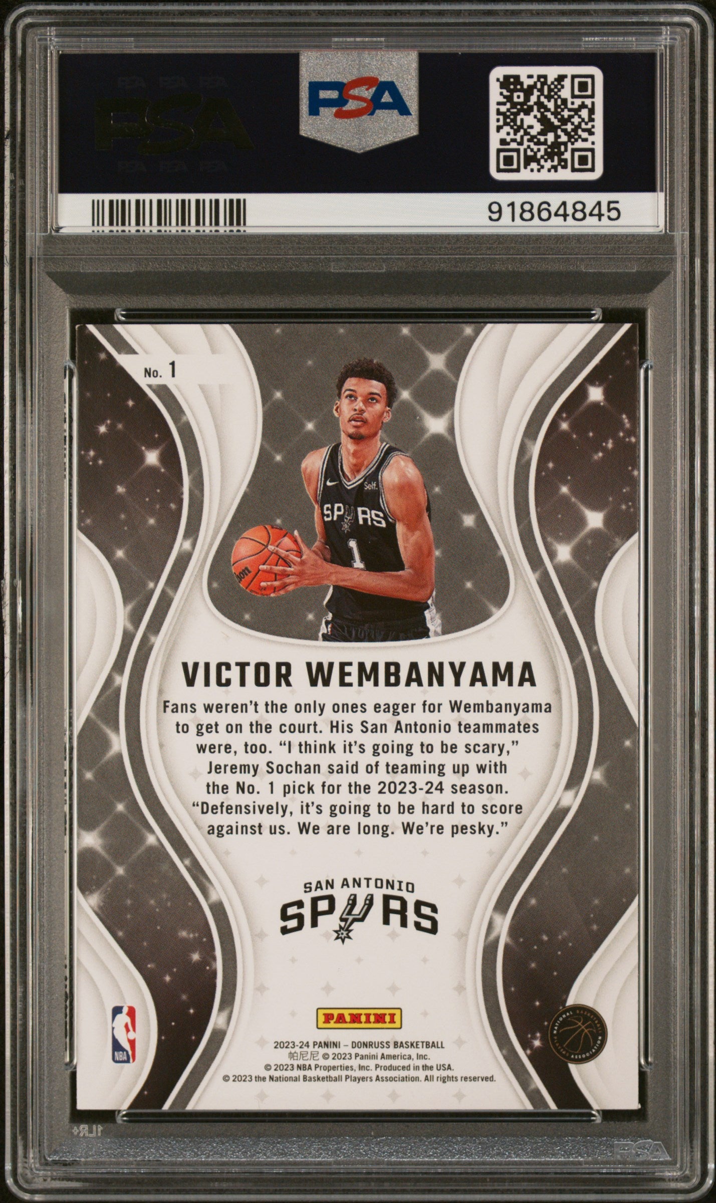 2023-24 Donruss #1 Victor Wembanyama Magicians PSA 9