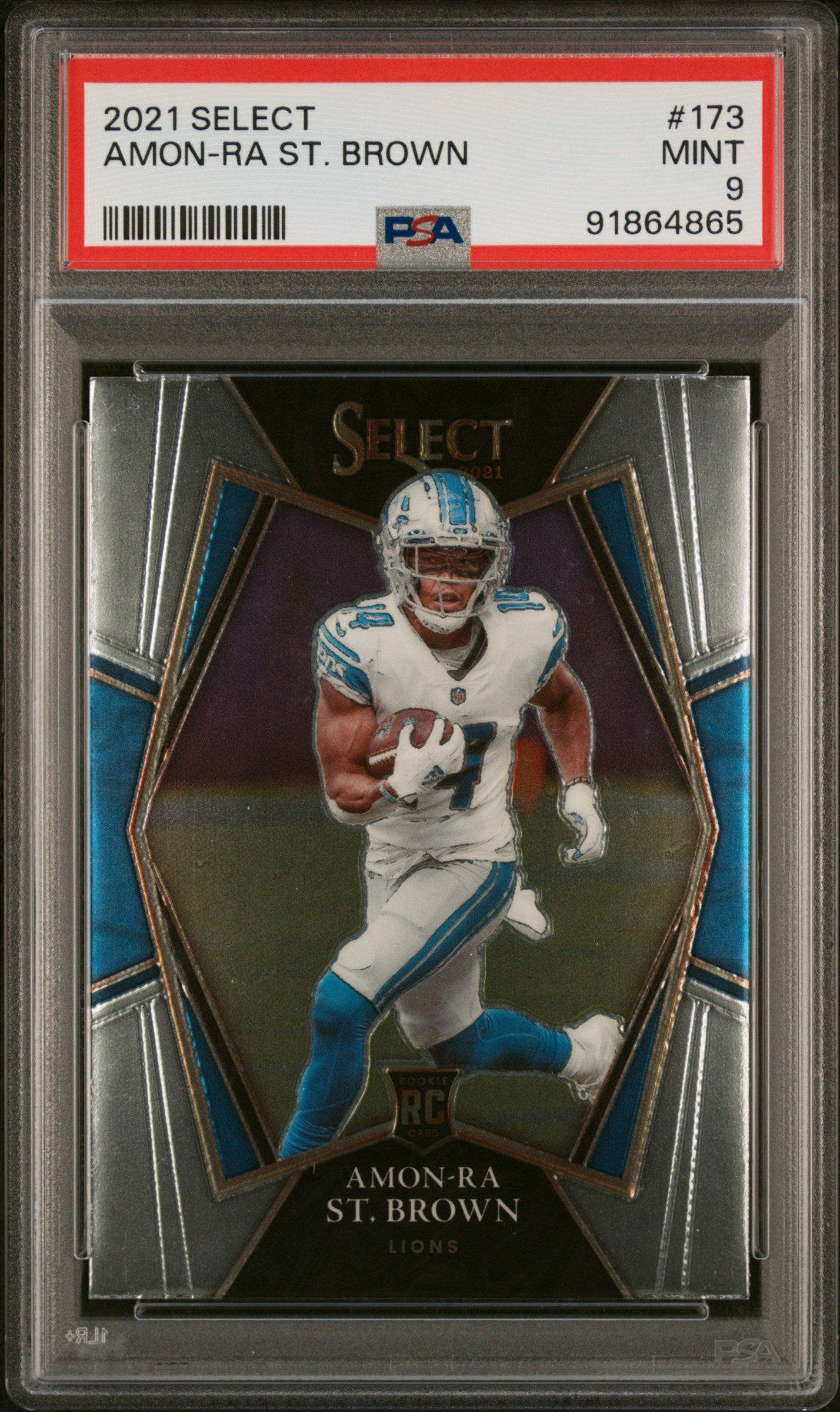 2021 Panini Select #173 Amon-Ra St. Brown PSA 9