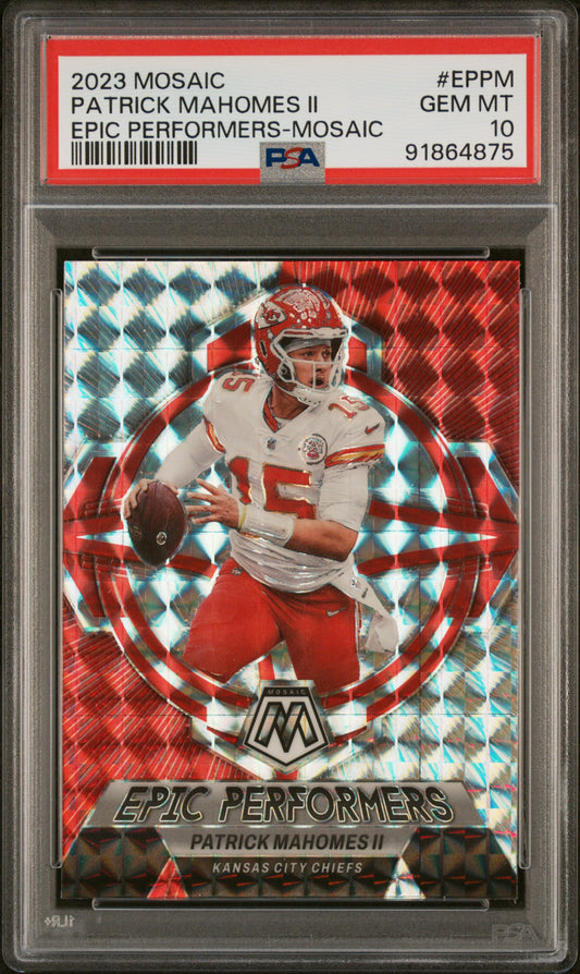 2023 Panini Mosaic #EP-PM Patrick Mahomes II Epic Performers Mosaic PSA 10