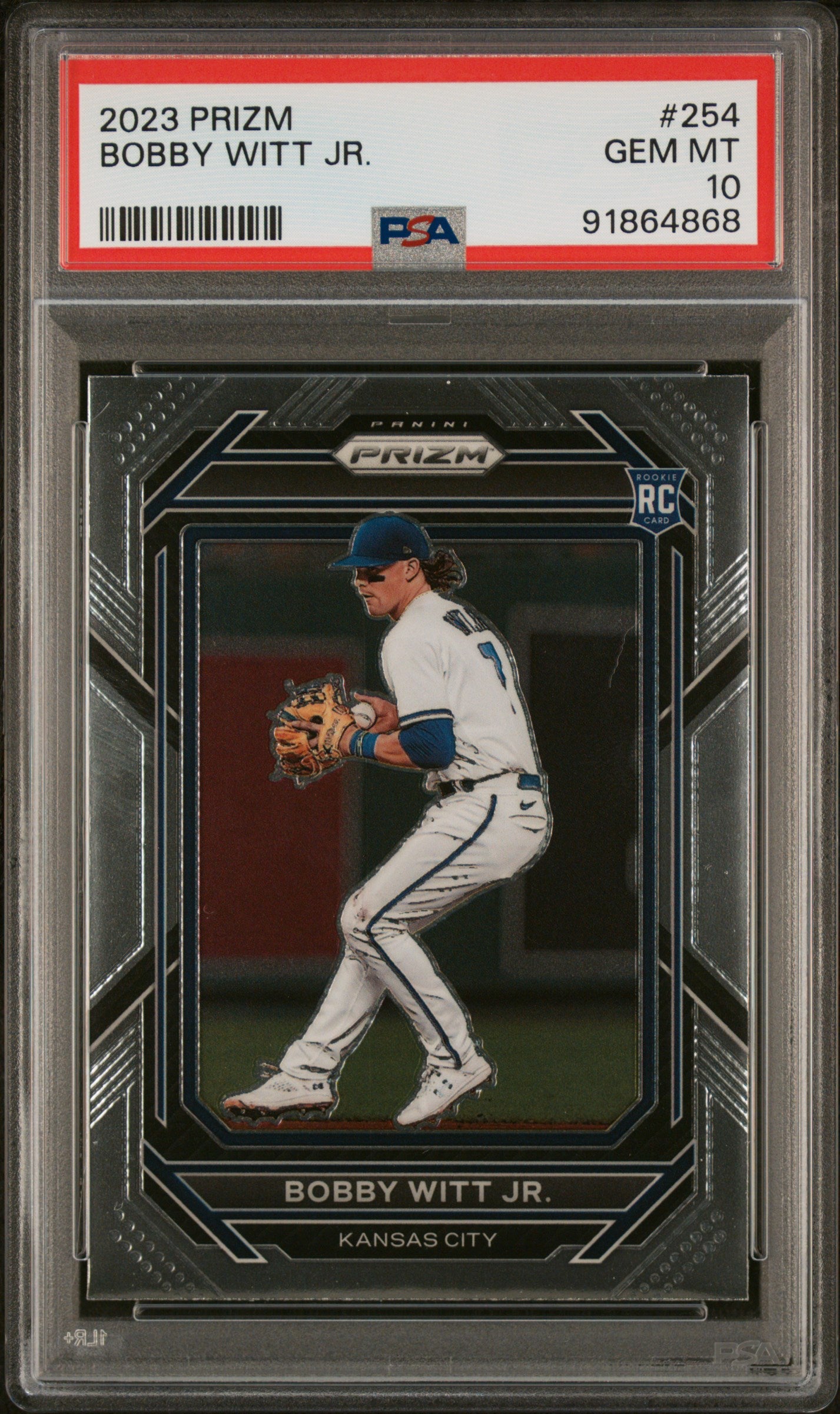 2023 Panini Prizm #254 Bobby Witt Jr. PSA 10