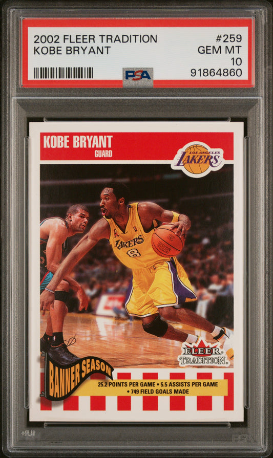 2002-03 Fleer Tradition #259 Kobe Bryant PSA 10