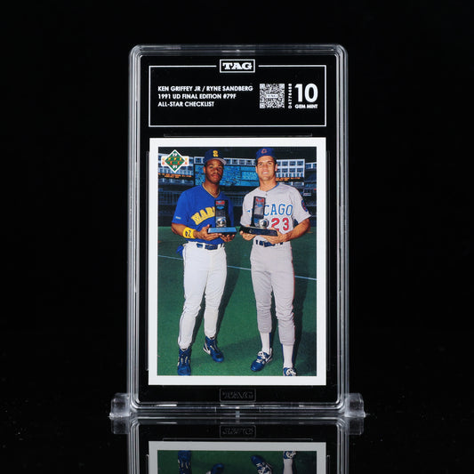 Ken Griffey Ryan Sandberg 1991 Upper Deck #79F All-Star HOF TAG 10 GEM MINT D4776468