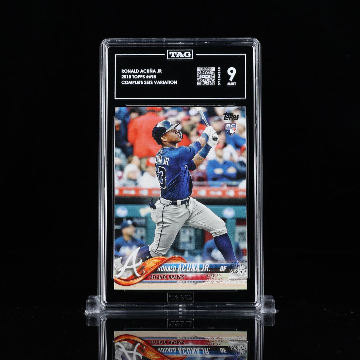 Ronald Acuna Jr 2018 Topps #698 Rookie RC ROY MVP TAG 9 MINT D7304238