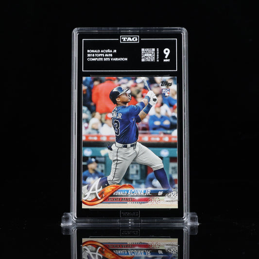 Ronald Acuna Jr 2018 Topps #698 Rookie RC ROY MVP TAG 9 MINT D7304238