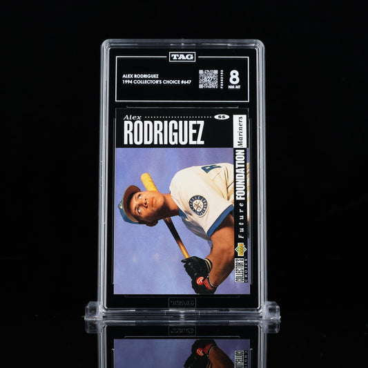 1994 Upper Deck Collector's Choice #647 Alex Rodriguez HOF RC TAG 8 low pop 2