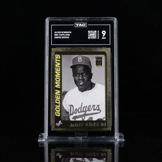 Jackie Robinson 2001 Topps Gold Golden Moments #783 rare Limited /2000 HOF TAG 9 G6952423