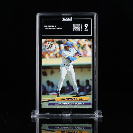 Ken Griffey Jr 1992 Fleer Ultra #123 HOF MVP TAG 9 MINT rare pop 1 M3058903