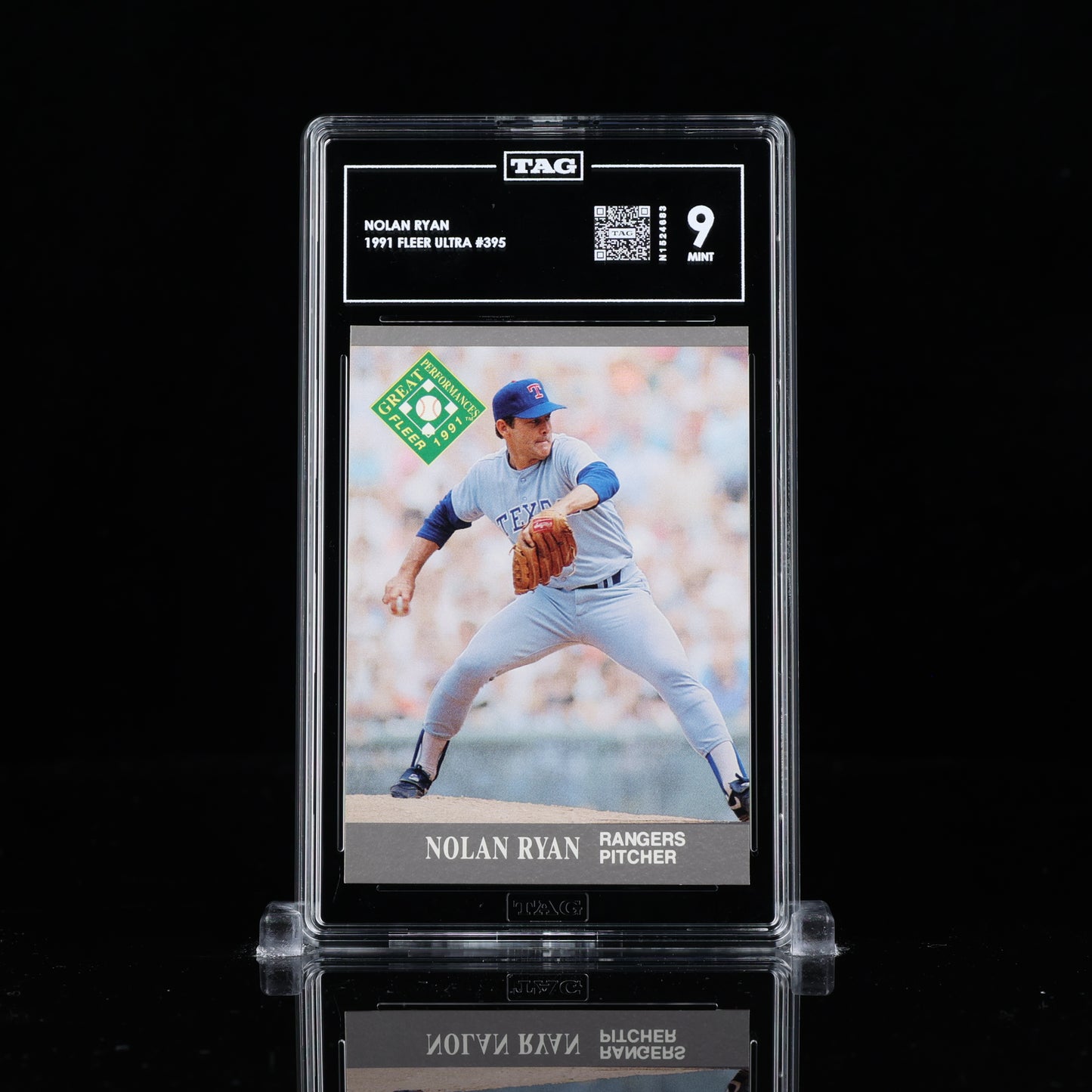 Nolan Ryan 1991 Fleer Ultra #395 HOF TAG 9 MINT N1524683