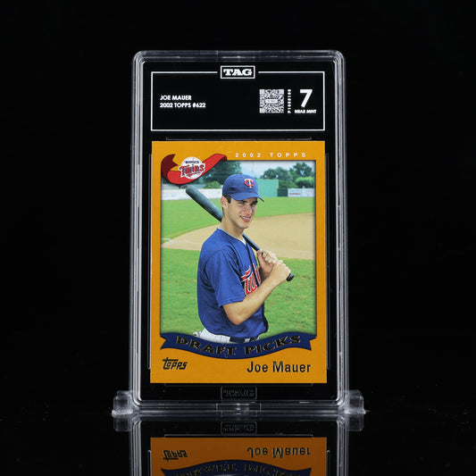 Joe Mauer 2002 Topps #622 Rookie RC HOF rare TAG 7 NEAR MINT P1055198