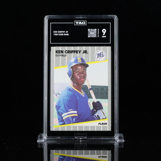 Ken Griffey Jr 1989 Fleer #548 Rookie HOF TAG 9 MINT RC ROY MVP T2748596