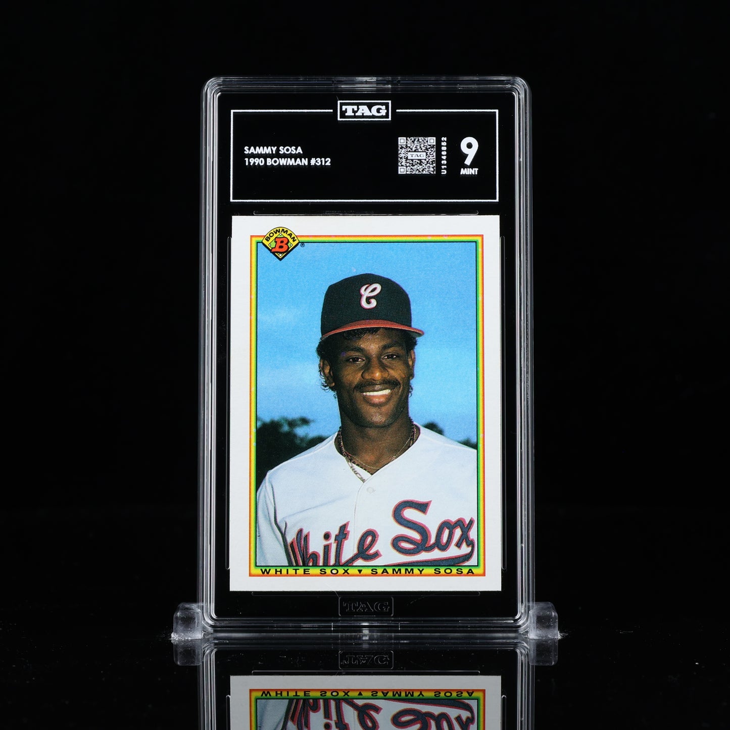 Sammy Sosa 1990 Bowman #312 rookie RC Chicago White Sox TAG 9 MINT U1346852