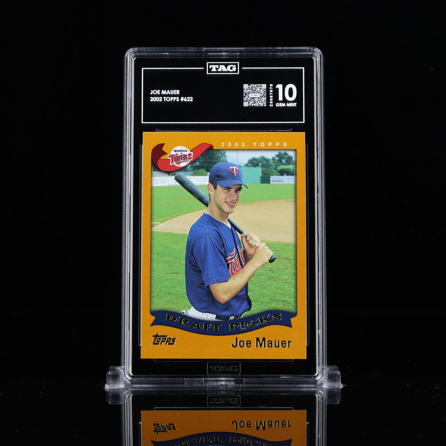 Joe Mauer 2002 Topps #622 Rookie RC HOF rare TAG 10 GEM MINT Z5067975