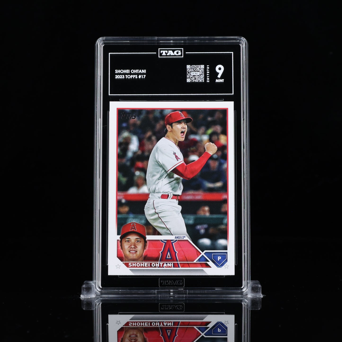 Shohei Ohtani 2023 Topps #17 MVP TAG 9 MINT Z5172731 fresh slab