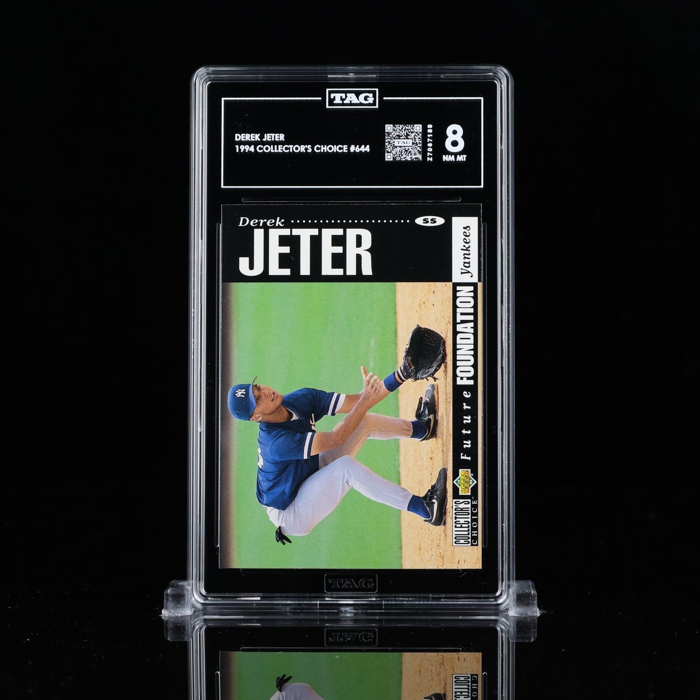 Derek Jeter 1994 Upper Deck #644 Rookie HOF MVP TAG 8 NM MT rare pop 1