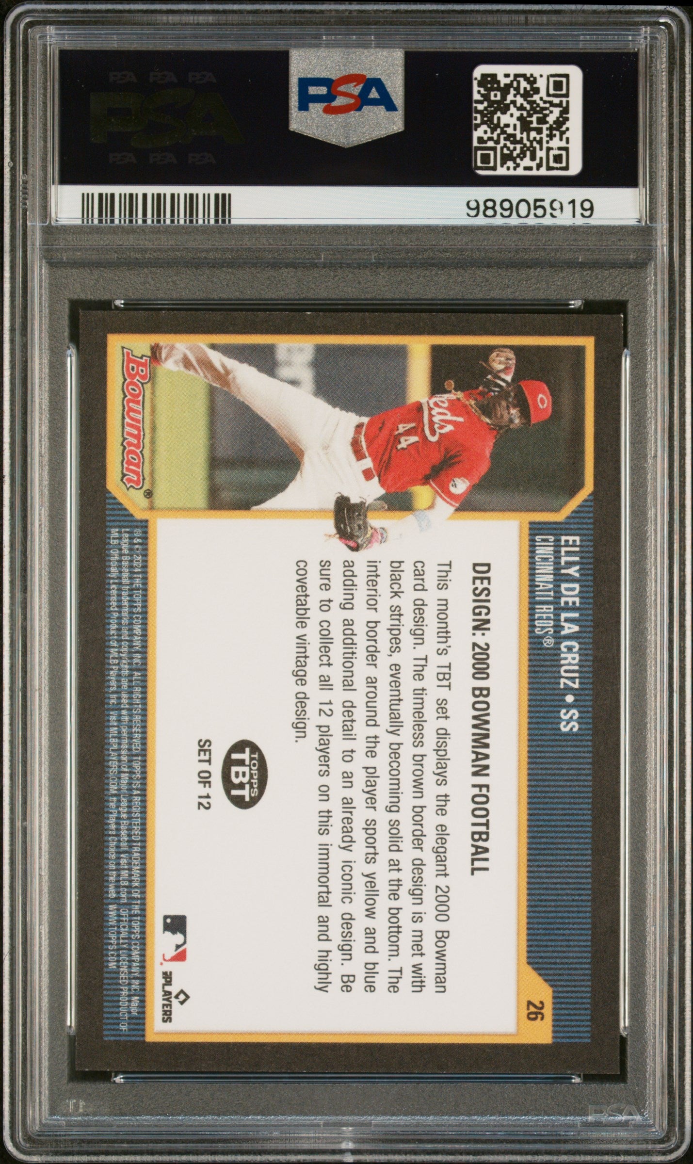 Elly De La Cruz 2024 Topps Throwback Thursday #26 Rookie PSA 9