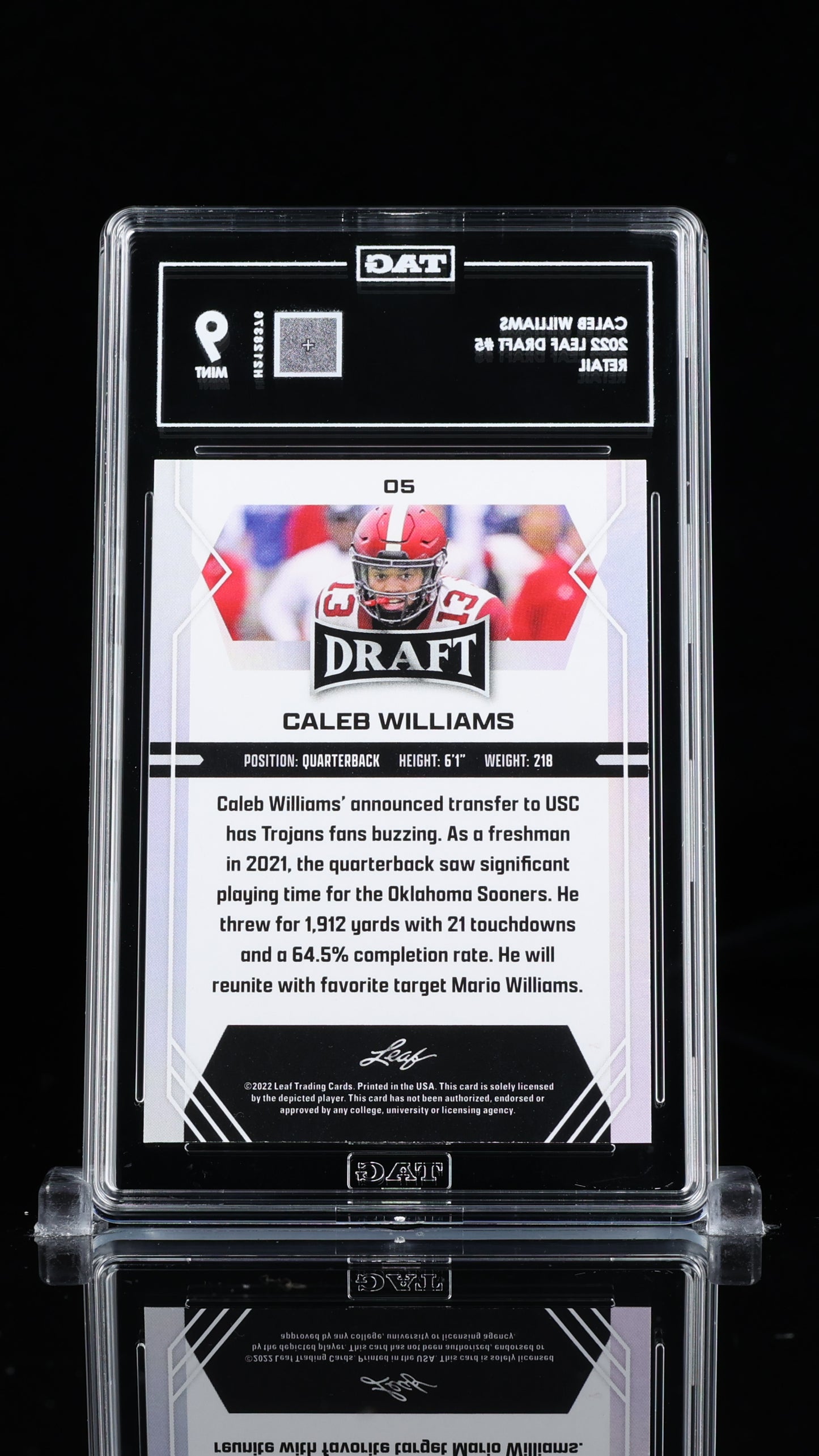 Caleb Williams Leaf Draft #5 TAG 9