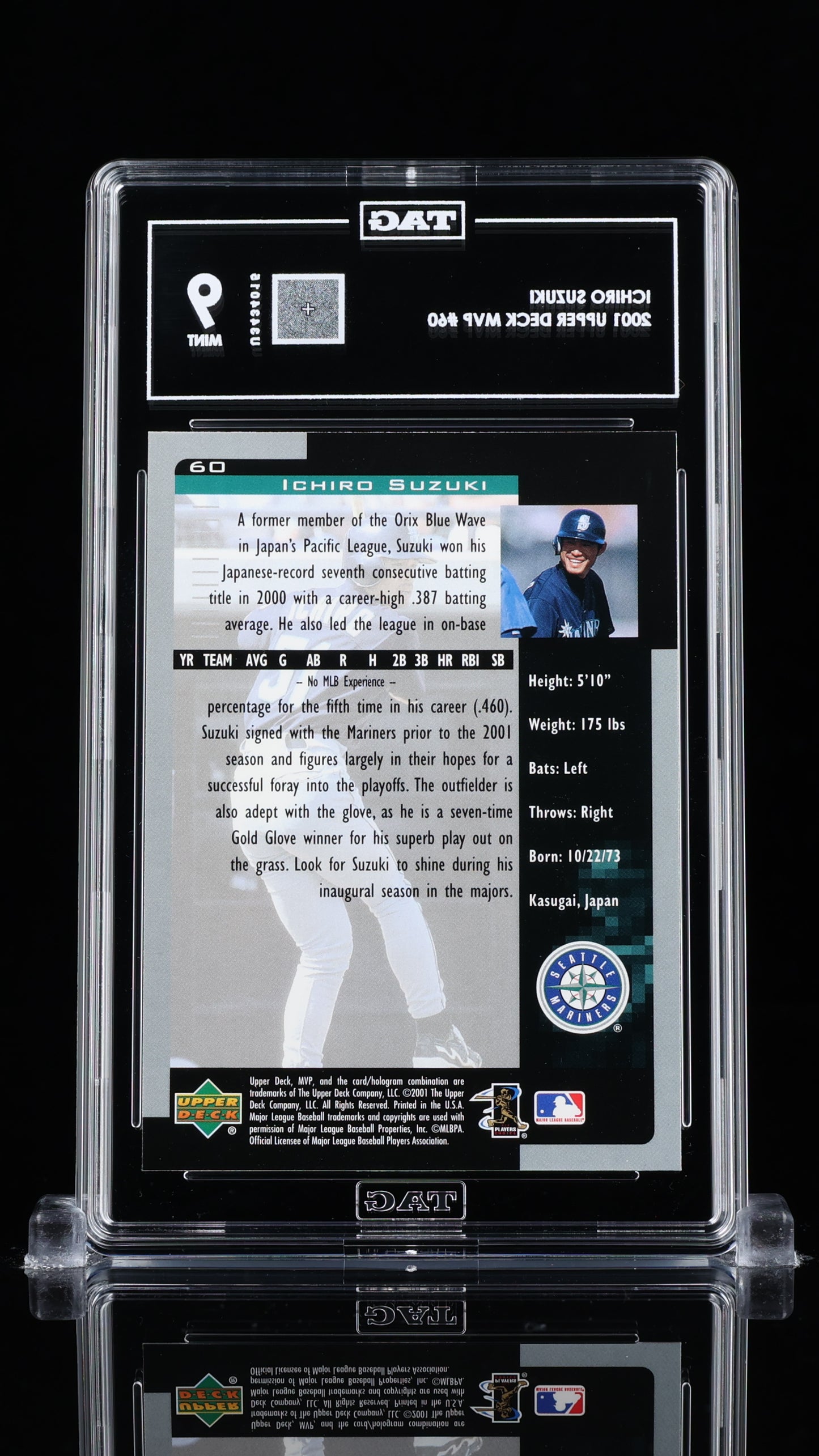 Ichiro Suzuki Upper Deck MVP #60 Rookie TAG 9