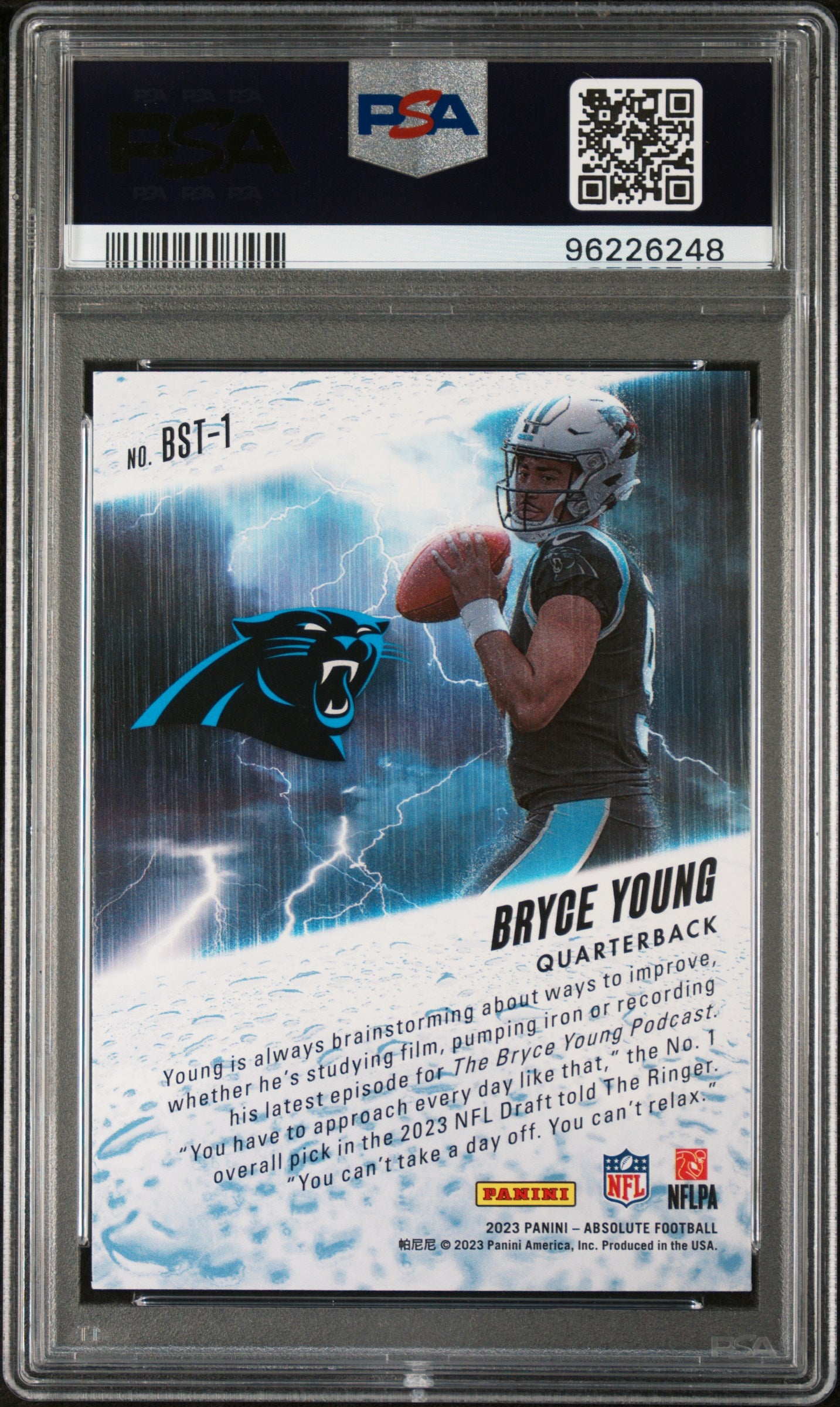 Bryce Young 2023 Panini Absolute By Storm #BST1 PSA 10