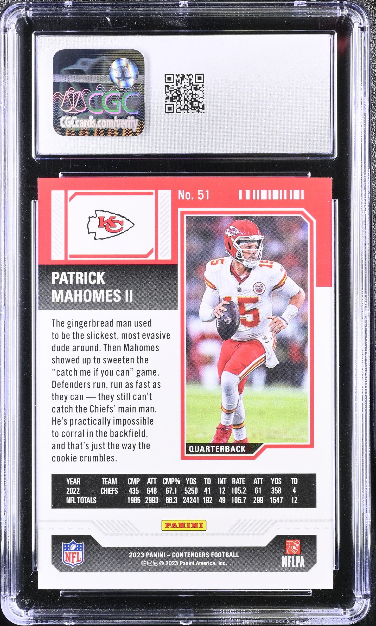 Patrick Mahomes II 2023 Panini Contenders #51 CGC 9