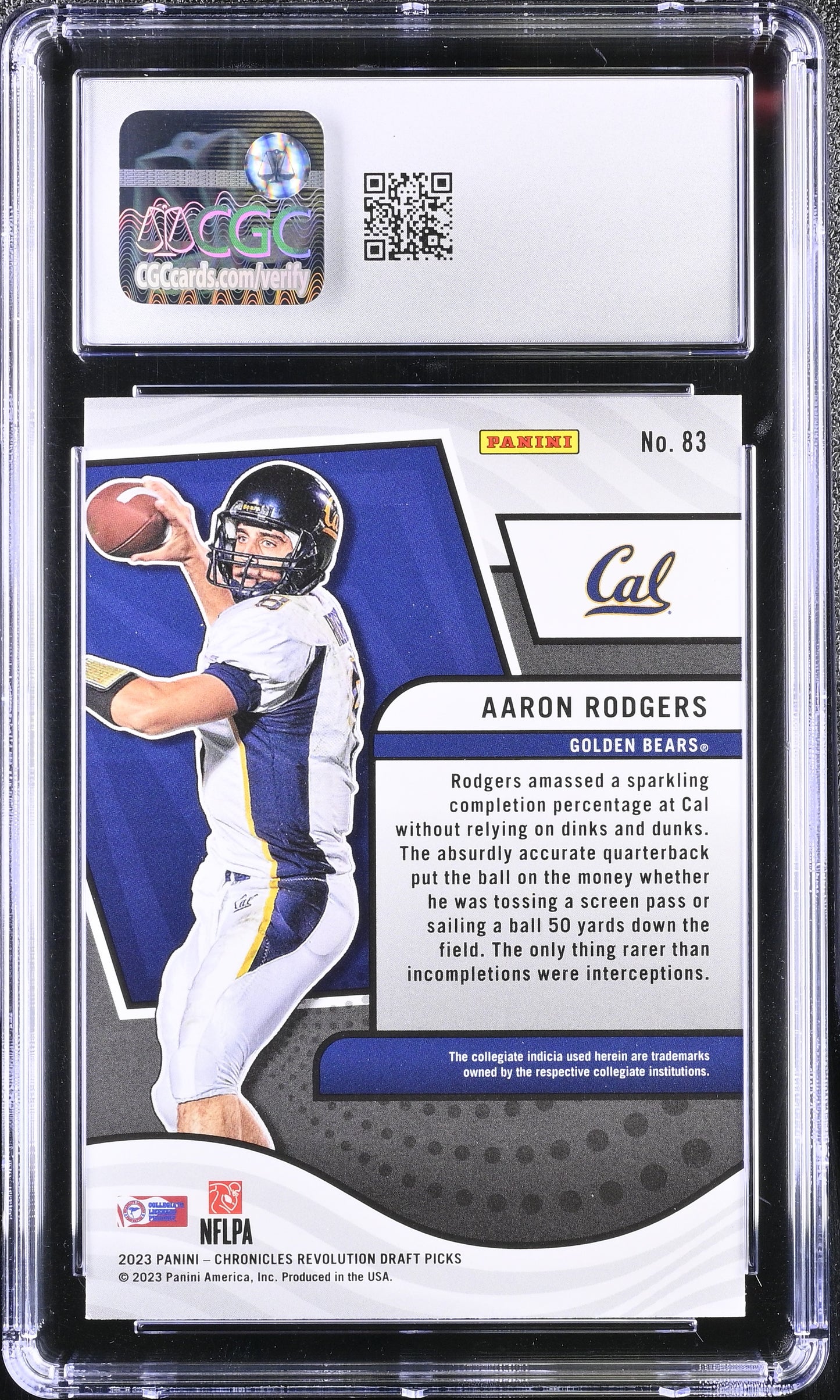 Aaron Rodgers 2023 Panini Chronicles Draft Picks #83 CGC 10