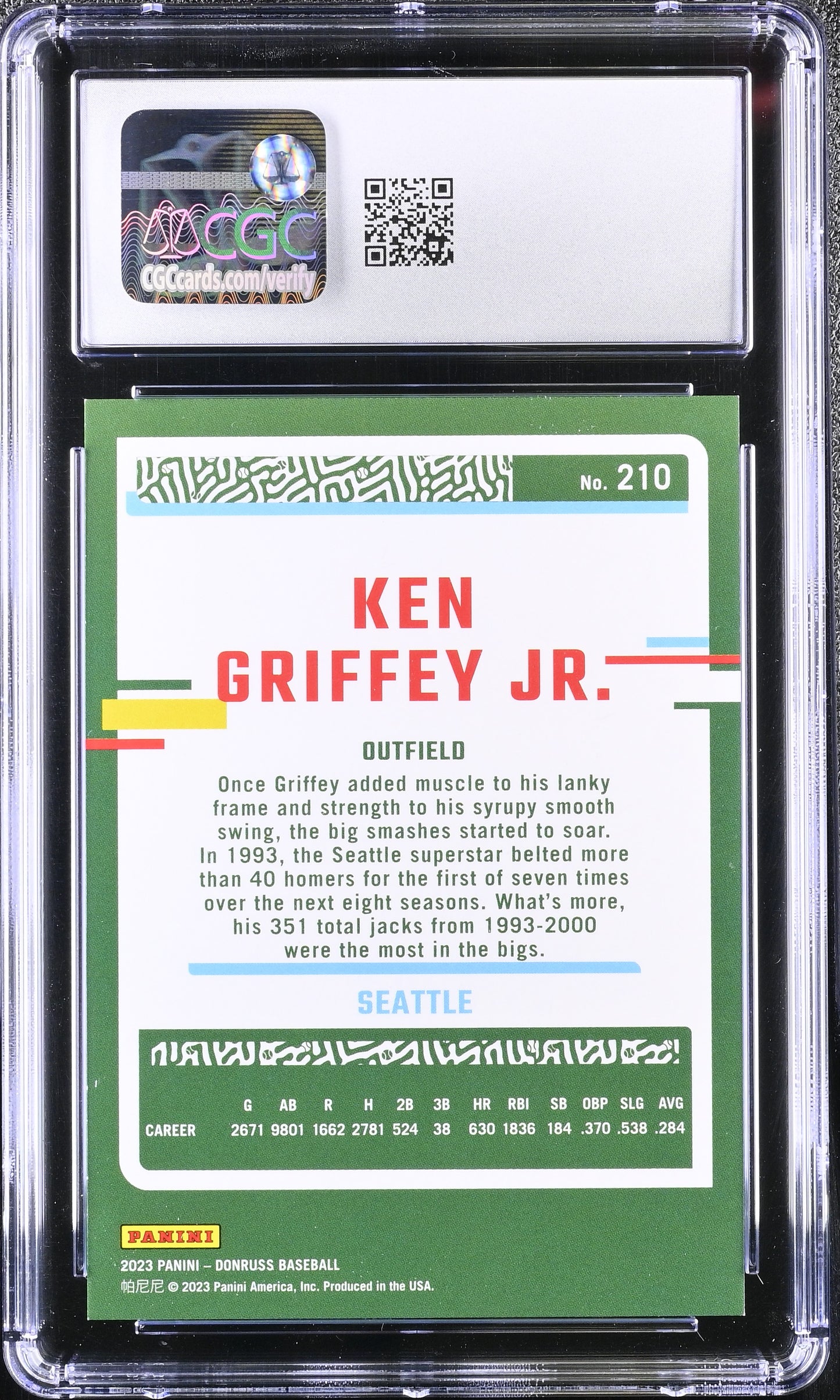 Ken Griffey Jr. 2023 Donruss #210 CGC 9