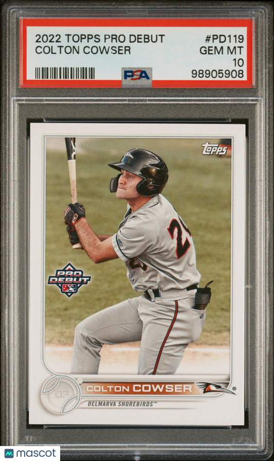 Colton Cowser 2022 Topps Pro Debut #PD119 Rookie PSA 10