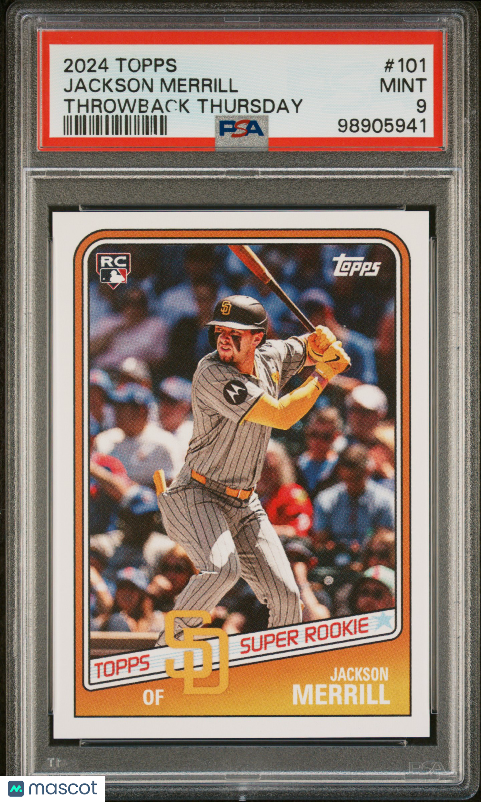 Jackson Merrill 2024 Topps Throwback Thursday #101 PSA 9