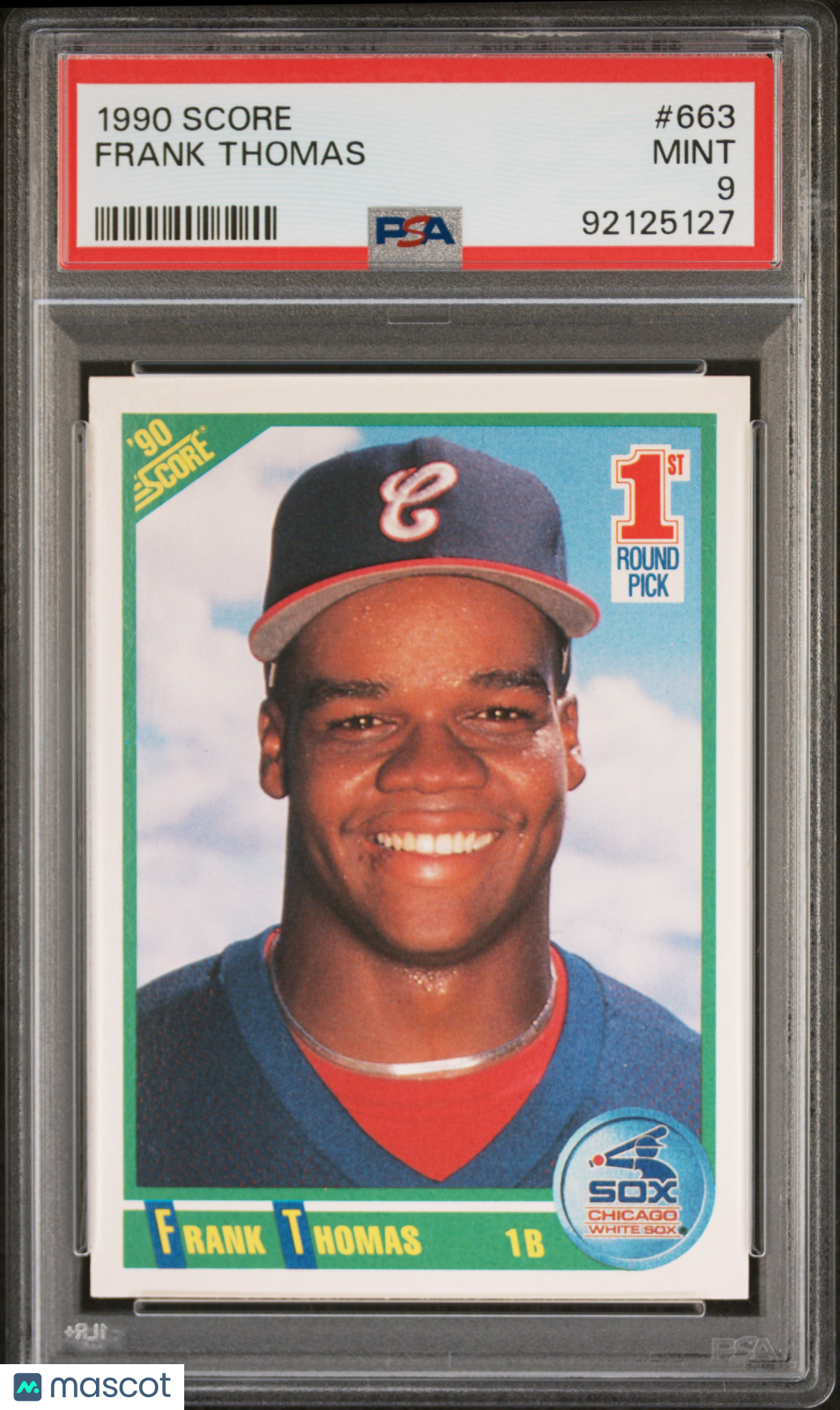 Frank Thomas 1990 Score #663 Rookie PSA 9