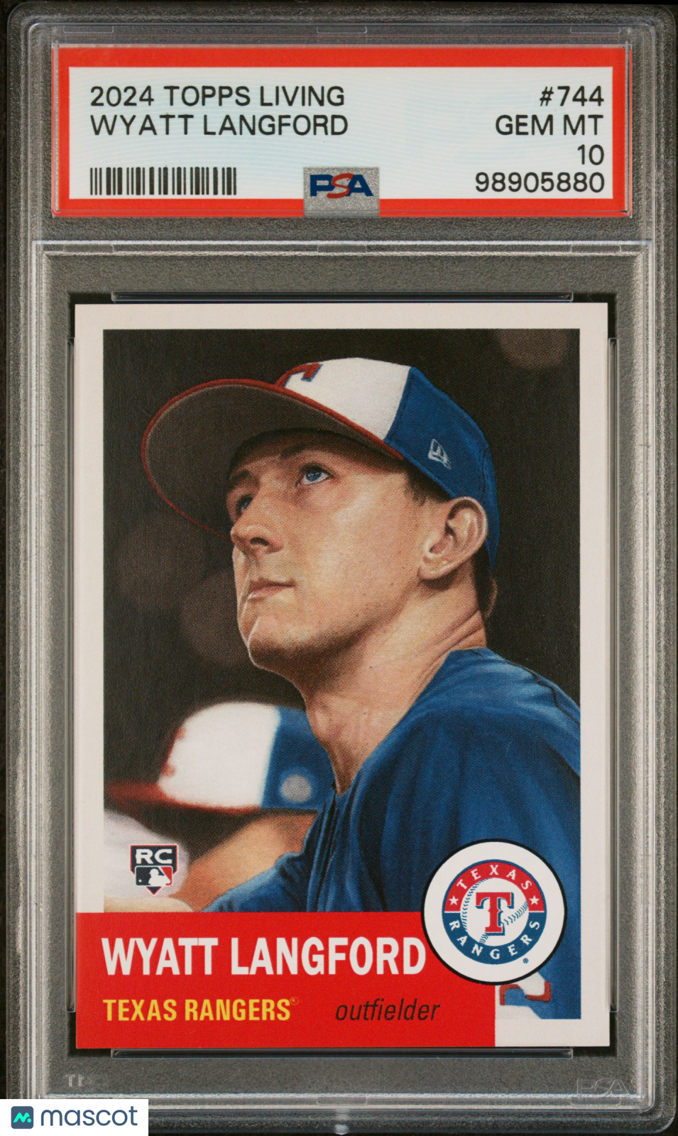 Wyatt Langford 2024 Topps Living #744 Rookie PSA 10