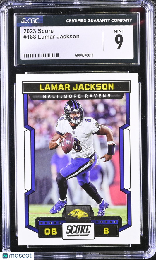 Lamar Jackson 2023 Score #188 CGC 9