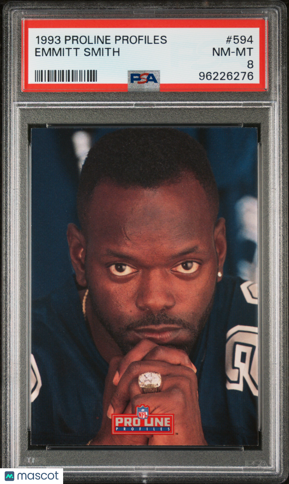 Emmitt Smith 1993 Pro Line Profiles #594 PSA 8