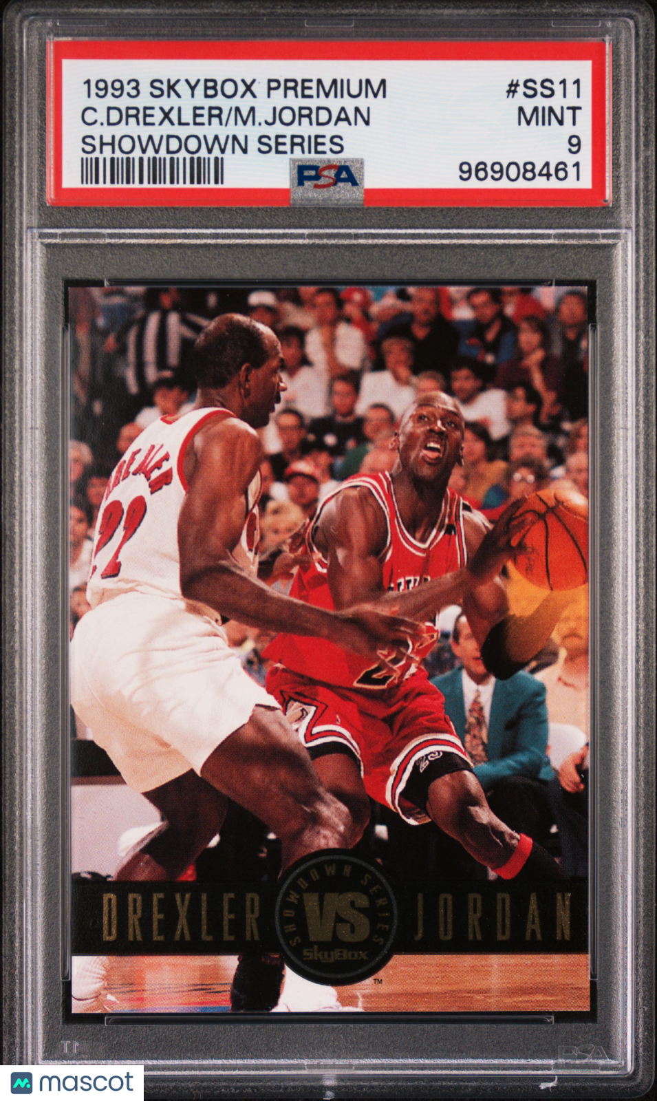 M. Jordan C. Drexler 1993 Skybox Premium Showdown Series #SS11 PSA 9