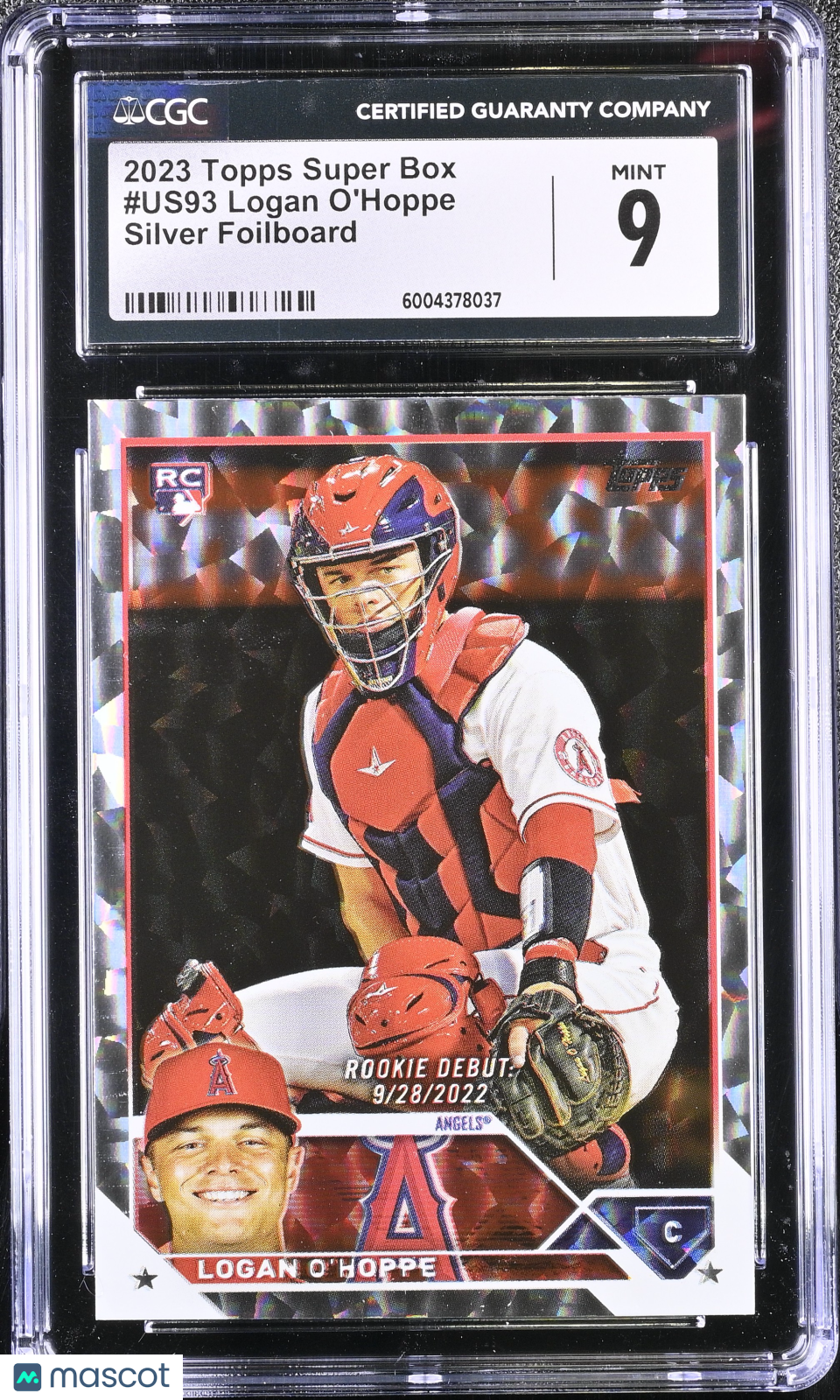 Logan O'Hoppe 2023 Topps Super Box #US93 CGC 9