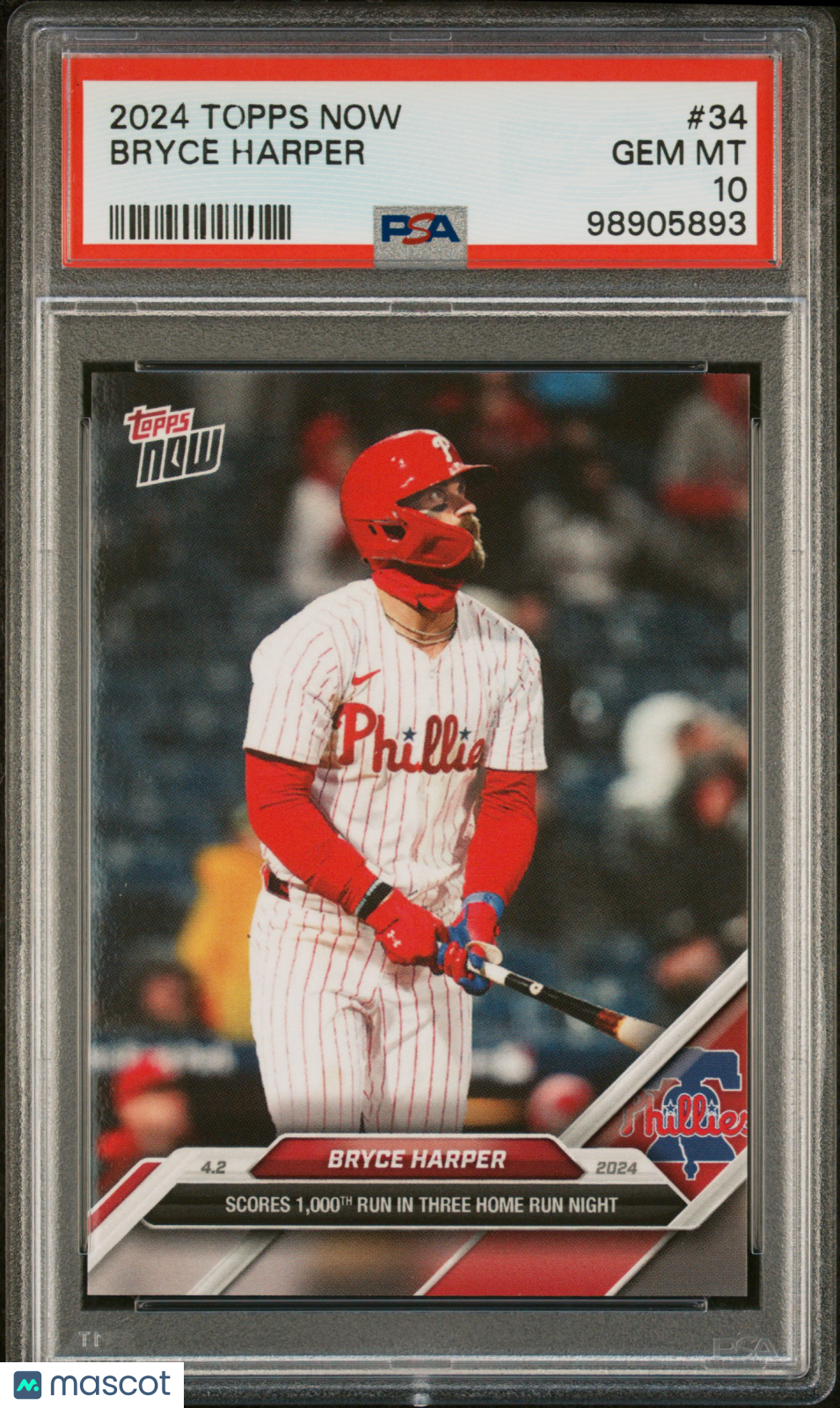 Bryce Harper 2024 Topps Now #34 PSA 10