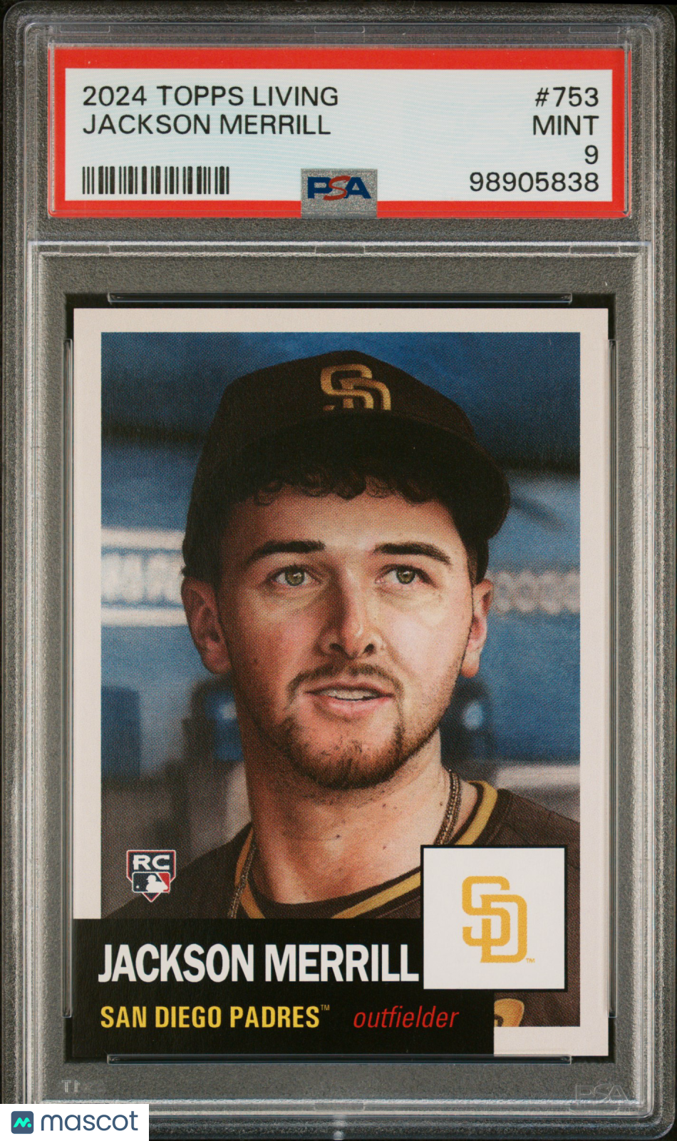 Jackson Merrill 2024 Topps Living #753 Rookie PSA 9