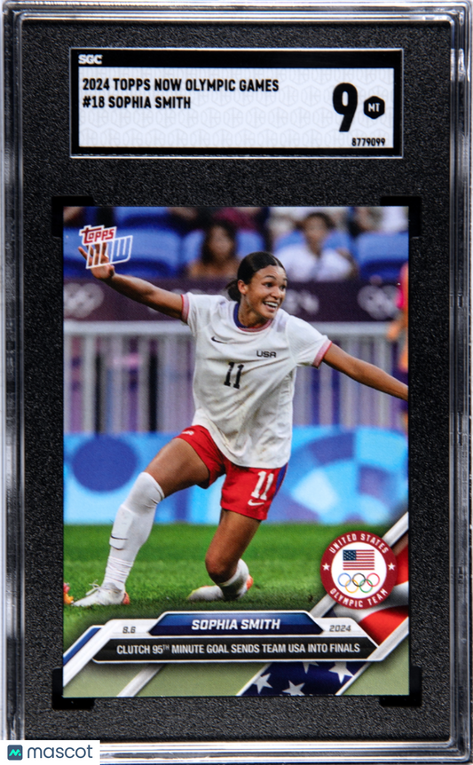 Sophia Smith 2024 Topps Now Olympic Games #18 SGC 9