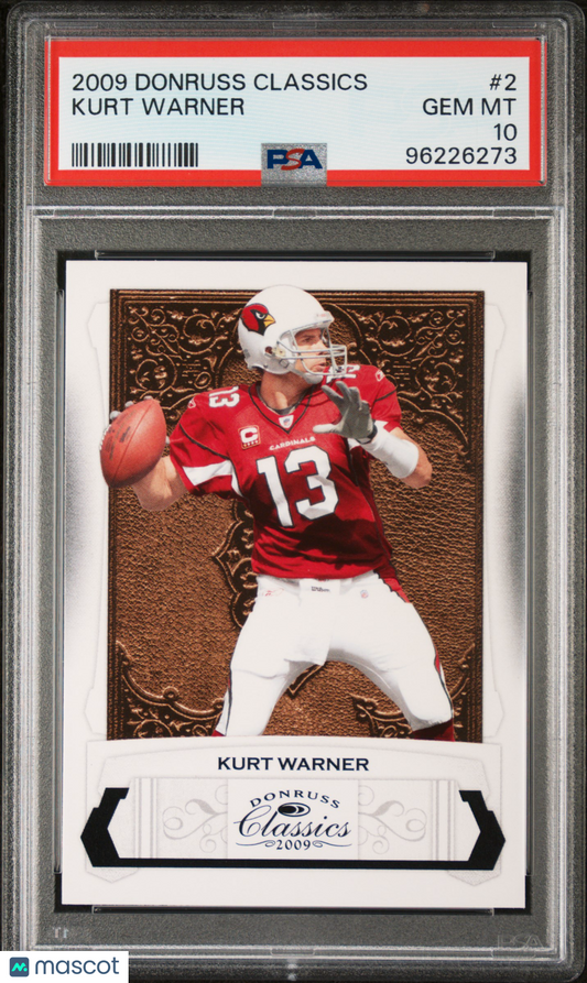 Kurt Warner 2009 Donruss Classics #2 PSA 10