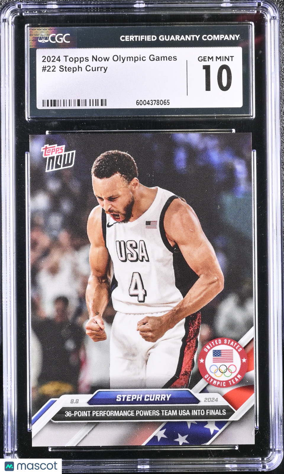 2024 Topps Now Olympic Games Steph Curry #22 CGC 10