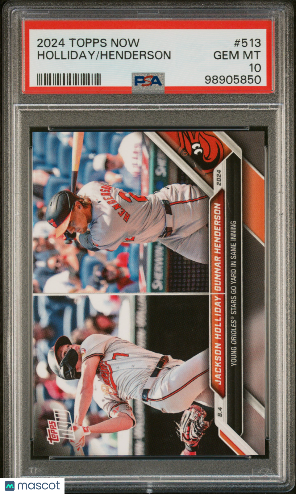 Henderson Holliday 2024 Topps Now #513 Rookie PSA 10