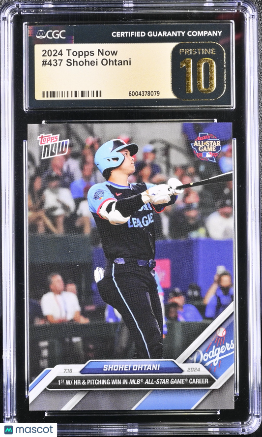 Shohei Ohtani 2024 Topps Now #437 Gold Label Pristine CGC 10